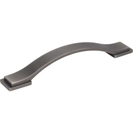 Jeffrey Alexander 128 mm Center-to-Center Brushed Pewter Strap Mirada Cabinet Pull 80152-128BNBDL